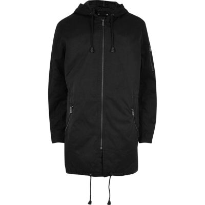 Black Only & Sons hooded parka